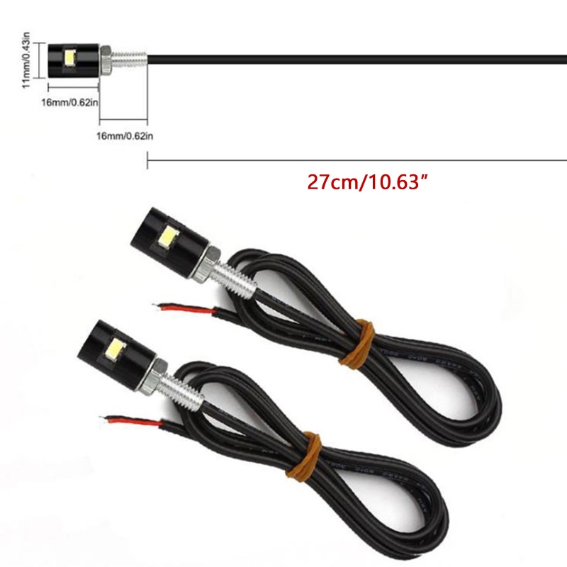 Set 2 Đèn LED 12V Chống Nước Gắn Biển Số Xe Hơi Xe Tải RV