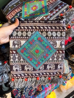Túi đeo chéo thổ cẩm 16 x 20cm