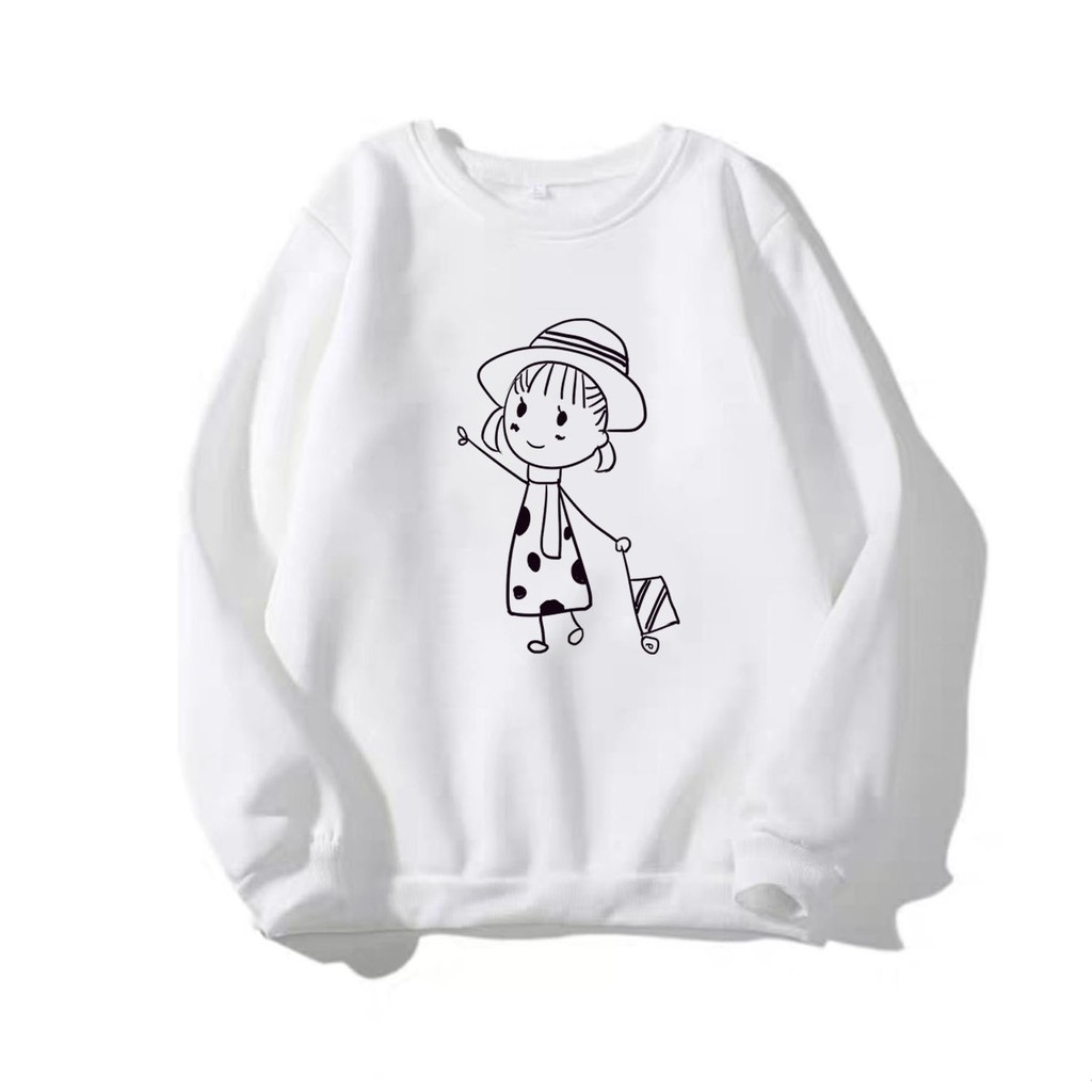 [FREESHIP_50K] Áo Sweater chui đầu nữ in hình cô gái dễ thương William - DS94 | BigBuy360 - bigbuy360.vn