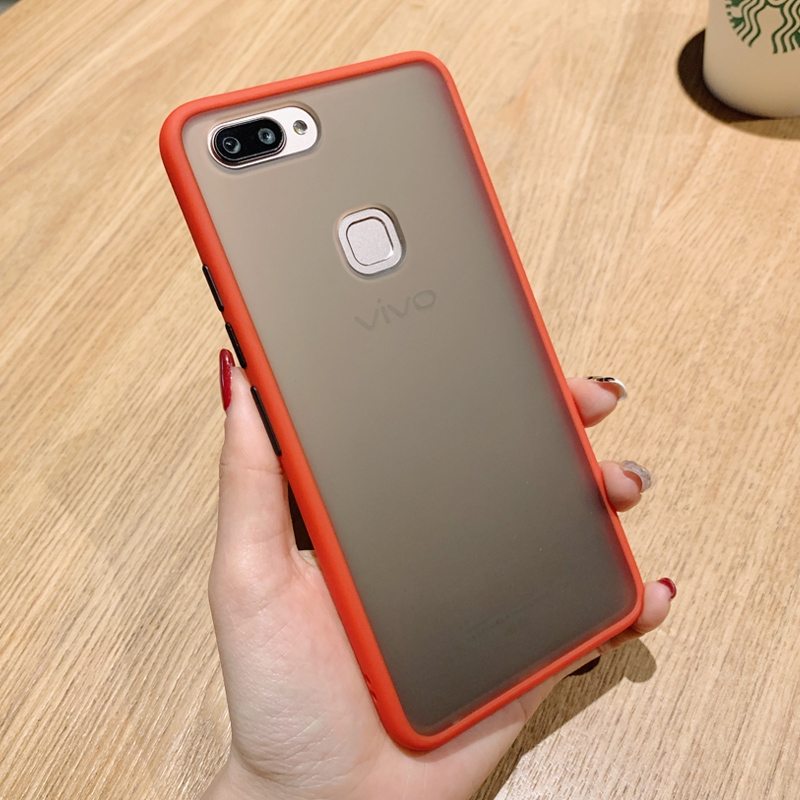 Vỏ Bao Da Điện Thoại Màu Nhám Chống Rơi Cho oppo r15 pro r11 r17 r11s Ốp