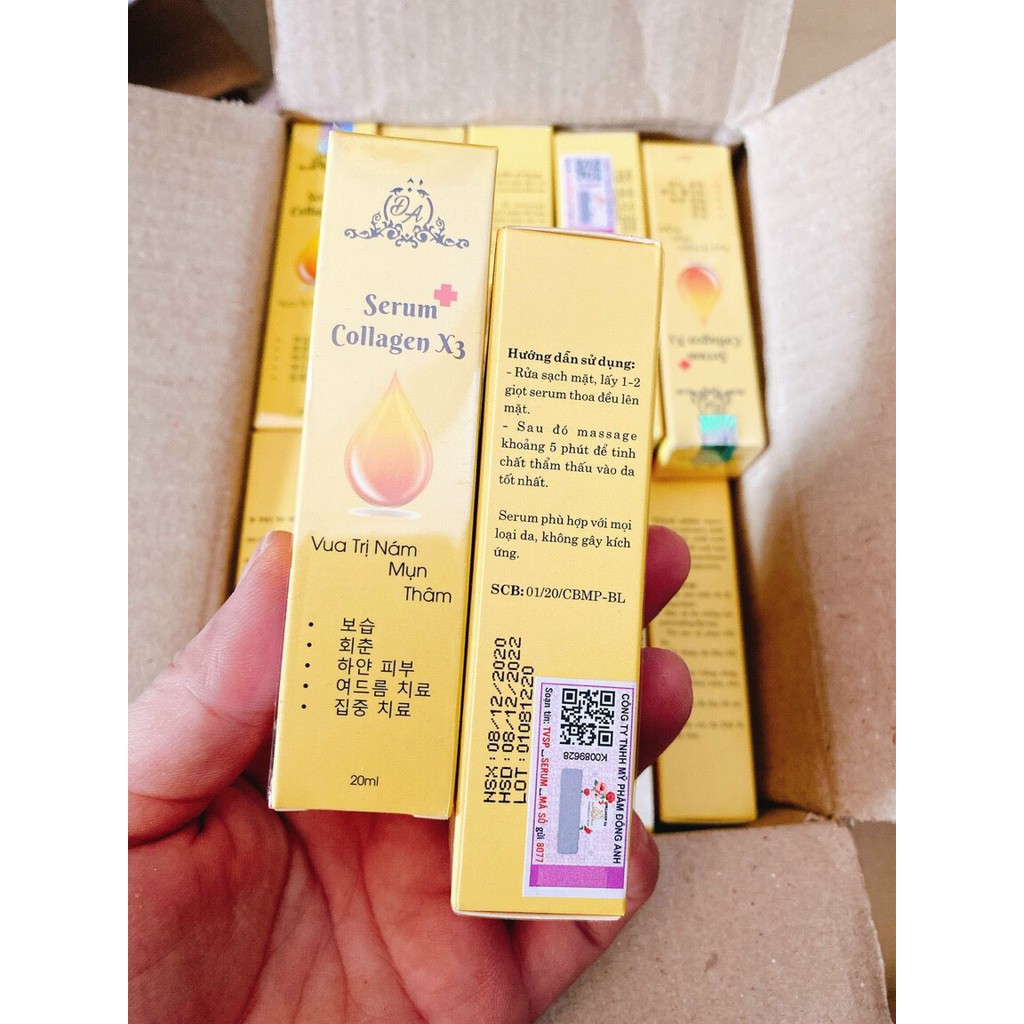 [𝐜𝐡𝐢́𝐧𝐡 𝐡𝐚̃𝐧𝐠 𝟏𝟎𝟎%] Serum nám X3 Đông Anh - Serum nám X3 collagen 20ml