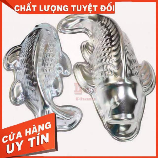 [XẢ KHO+FREE SHIP] Khuôn Xôi Bánh Trung Thu hình cá chép inox loại to loại nhỏ