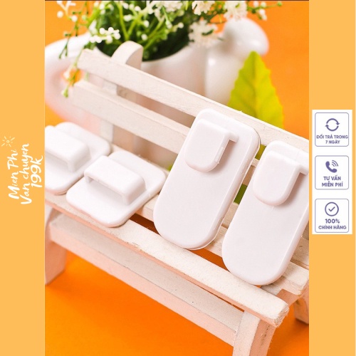 Set 2 móc dán tường không cần khoan đục gắn remote điều khiển tivi, điều khiển điều hòa 88112