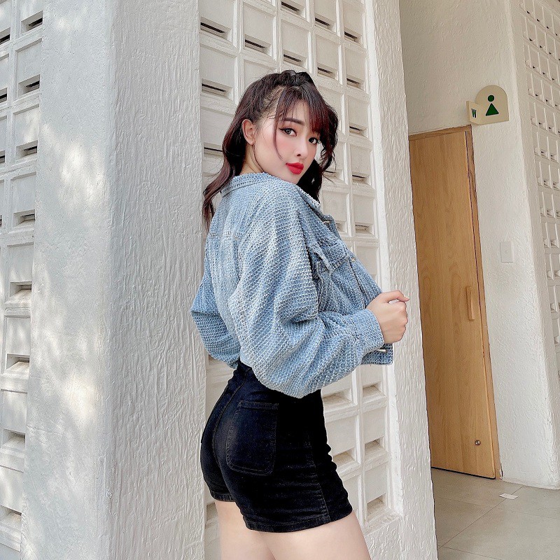 Áo khoác jeans xanh nữ KAYLIN N1498