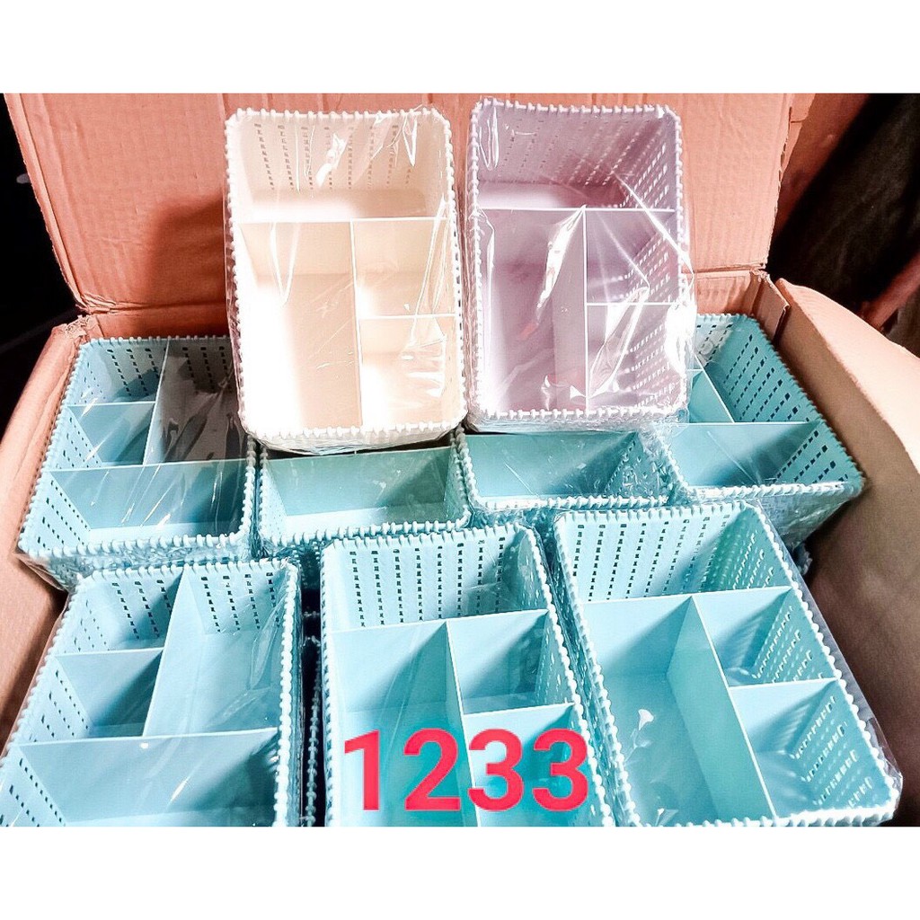 [Giá sỉ] Giỏ Kệ Đựng Đồ Đa Năng Giá Để Đồ Trang Điểm Bằng Mây Nhựa Giỏ Đựng Đồ Lặt Vặt Để Bàn đẹp giá rẻ