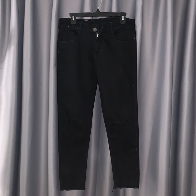 Quần jean nam hàn quốc quần baggy Mã 001 quần jeans màu đen cao cấp Kun Shop