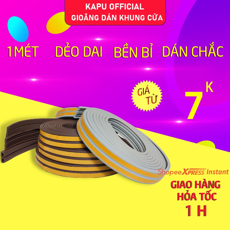 Gioăng Khung Cửa Gỗ Chống Tiếng Ồn Cực Tốt 1 Mét Nhiều Mẫu - Phụ Kiện Cửa KAPU