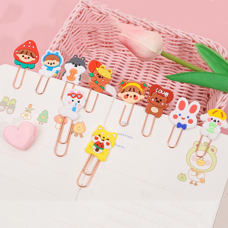 Kẹp Giấy Làm Dấu Sách Họa Tiết Hoạt Hình Dễ Thương Sáng Tạo