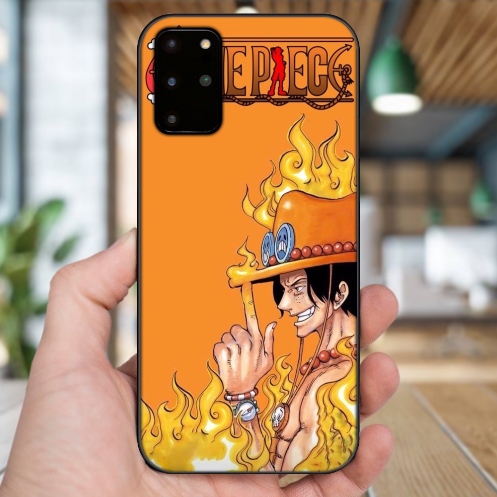 Ốp lưng Samsung S20 Plus viền đen in hình Ace One Piece