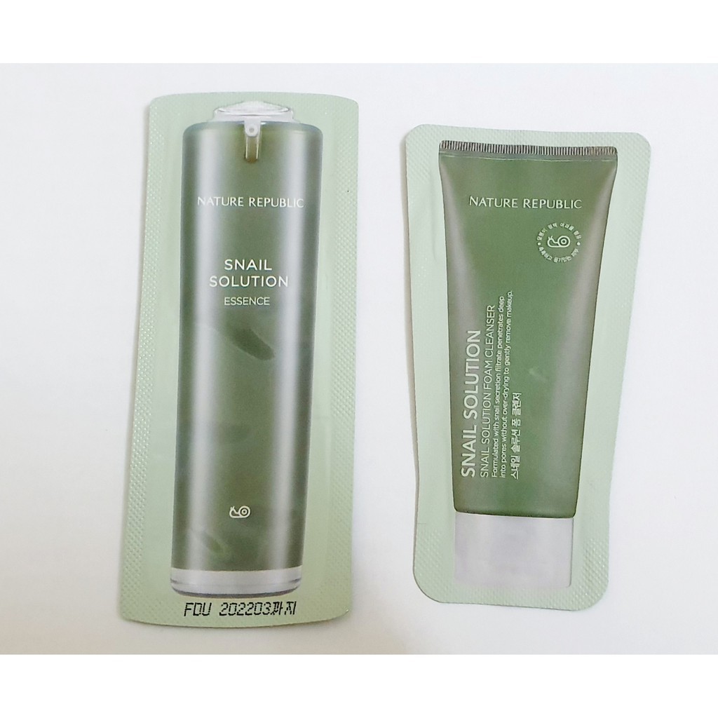 Set dùng Thử Dưỡng Da Nature Repuclic Snail Solution 1mil x2