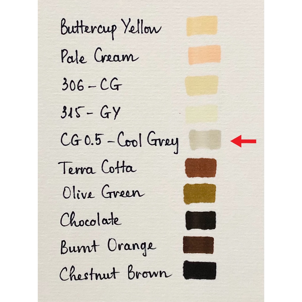 [XÓM VẼ] Bút màu dạ Marker 2 đầu - Tông Nâu, Da (nude)