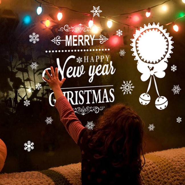 Hình Dán Trang Trí Giáng Sinh - Decal Dán Cửa Kính Trang Trí Noel Kích Thước 50 X70cm