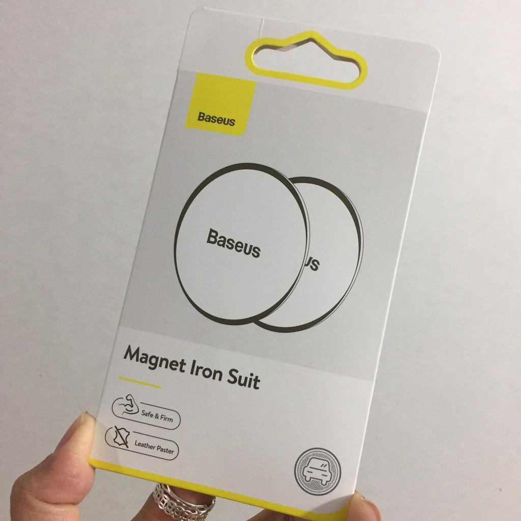 Set 2 miếng kim loại dùng với hít nam châm trên ô tô Baseus Magnet ron Suit