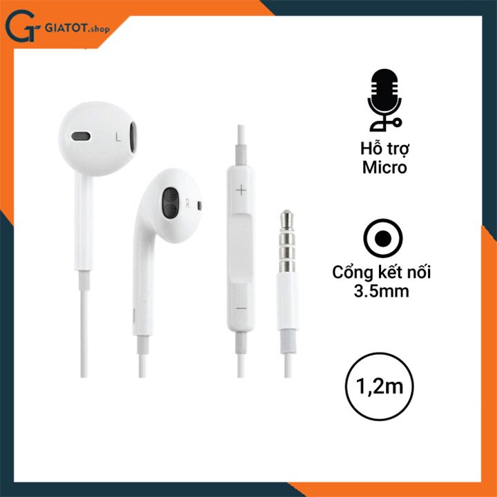 Tai nghe nhét tai có míc và chân cắm 3.5mm mới