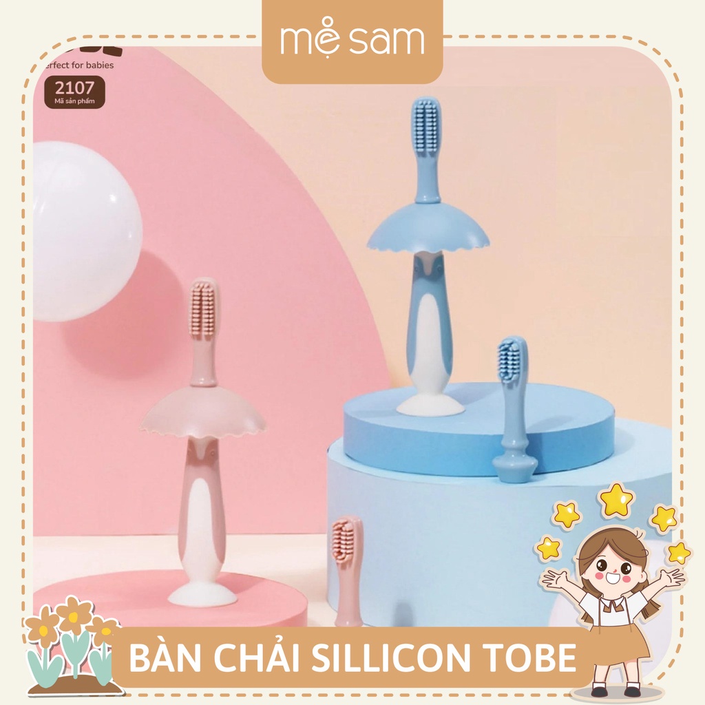 Bàn chải đánh răng silicon Tobé 2 đầu thay thế