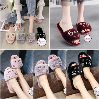 Dép lông Hoa Trà 5 hở mũi cao cấp-dép nam, dép nữ, dép đi trong nhà, dép bông, dép văn phòng, dép nhựa, dép lông