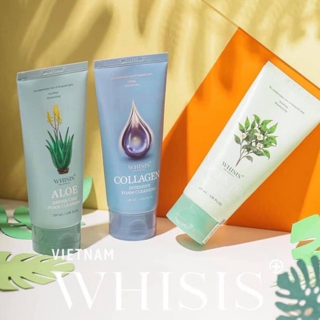 Sữa rửa mặt Whisis thiên nhiên chống lão hóa Linh Giang chính hãng