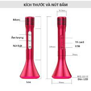 MICRO KARAOKE LOA K1 3IN1 MIC KARA + LOA + BLUETOOTH