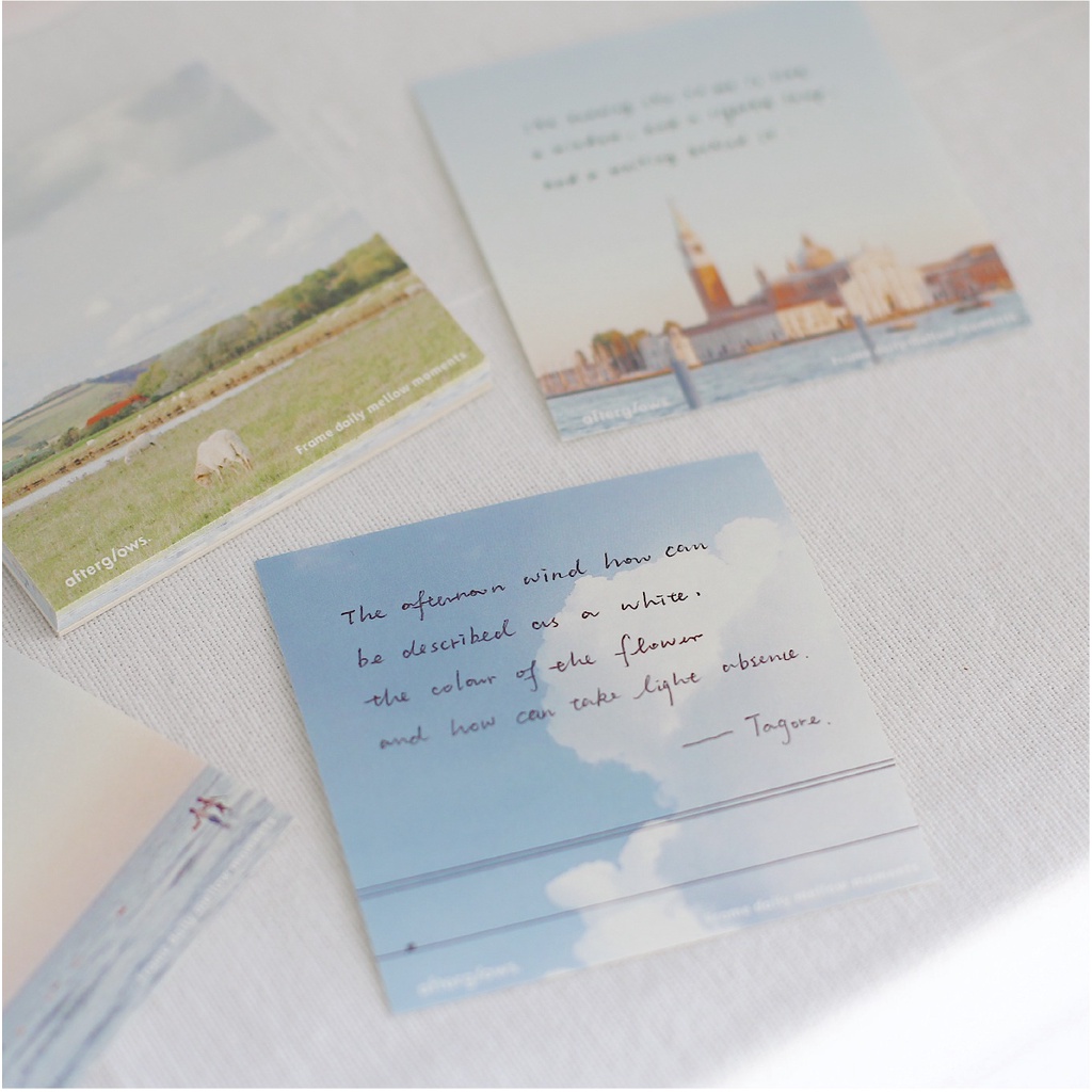 Giấy note ảnh decor vintage bộ 8 mẫu 320 tờ ghi chú tranh dán tường trang trí phòng bàn học phụ kiện trang trí chụp ảnh