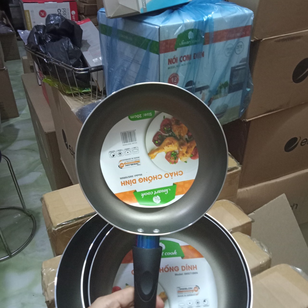 Chảo chống dính cao cấp Elmich Smartcook SM5709MN size 20cm SM5710 24 SM5711 26cm SM5712 28cm 5713 30cm