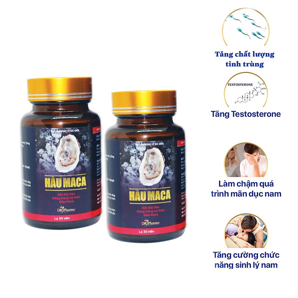 Hàu Biển Maca - Tăng chất lượng tinh trùng số 1, hỗ trợ cải thiện tình trạng rối loạn cương dương, xuất tinh sớm