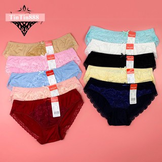 Quần lót nữ cotton phối ren siêu mềm mịn mát [ 10-5]  Quần lót việt nam viền ren co dãn 4 chiều