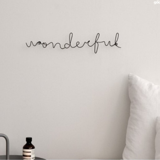 Chữ sắt trang trí - wonderful, love, home, happy -may.decor-