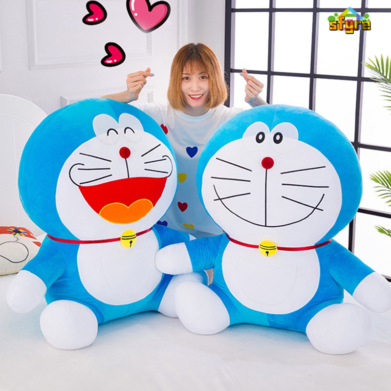 Thú Nhồi Bông Hình Mèo Máy Doraemon Cỡ Lớn Mềm Mại Cho Bé Gái