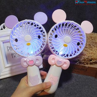Quạt mini cầm tay - quạt mini fan có đèn - nhiều màu chọn lựa -