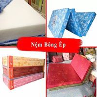 Nệm bông ép giá rẻ rộng 1m dày 5f  ,NBE1X5