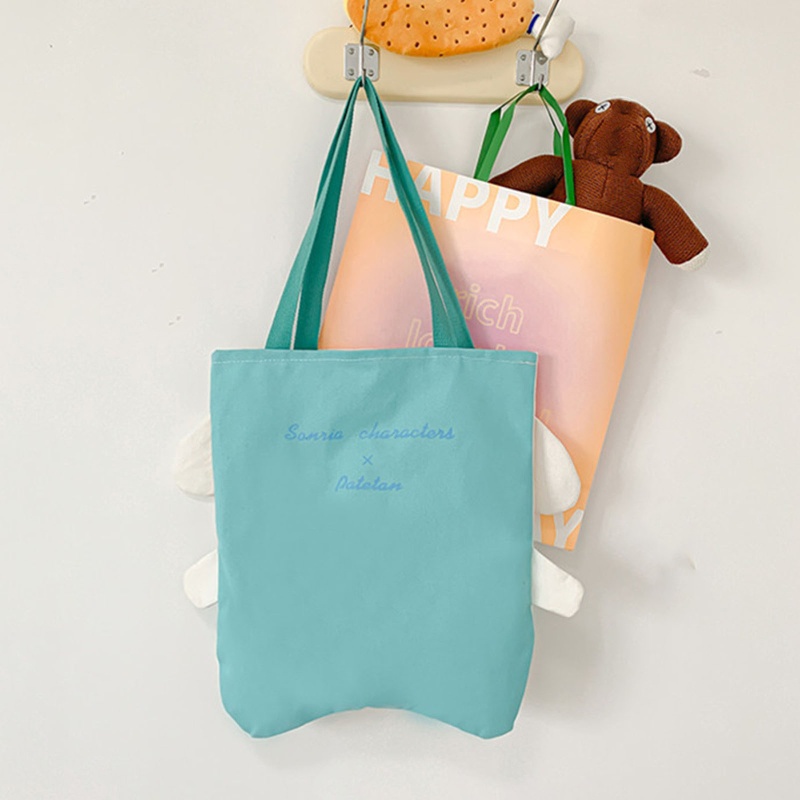 Túi Tote Vải Canvas Kích Thước Lớn In Họa Tiết Hoạt Hình Dễ Thương Cho Nữ