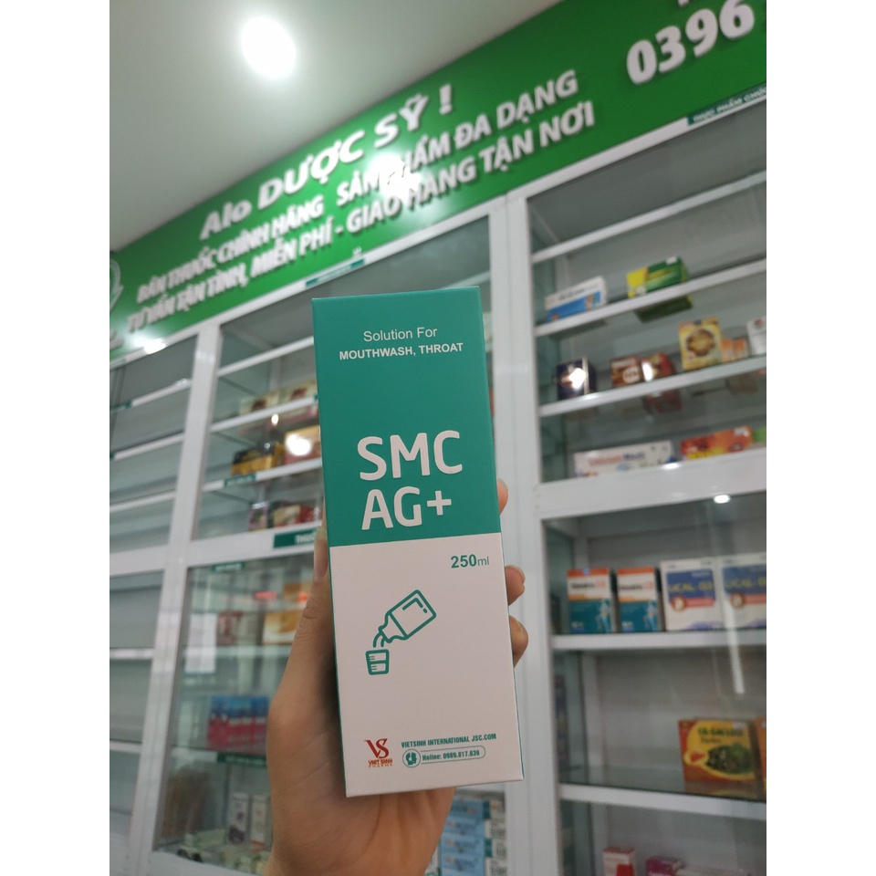 NƯỚC SÚC HỌNG NANO BẠC SMC AG+ VỆ SINH RĂNG MIỆNG