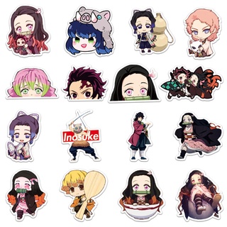 Set 50 sticker hình nhân vật Anime - Miếng dán trang trí chống thấm nước, chất lượng cao: Ghost Killing Blade