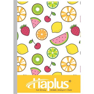 Siêu rẻ Vở kẻ ngang Haplus - Fruit (80, 120, 200 trang) (Giao hình ngẫu nhiên) Văn Hiến C7