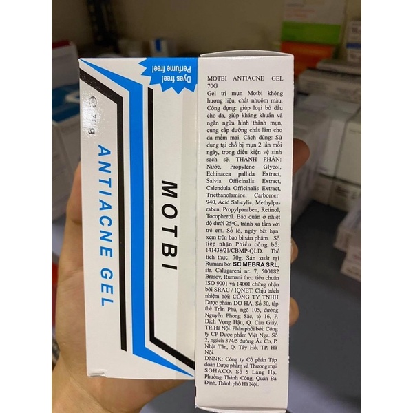 ✅ GEL GIẢM MỤN TRẺ HOÁ DA MOTBI 70G