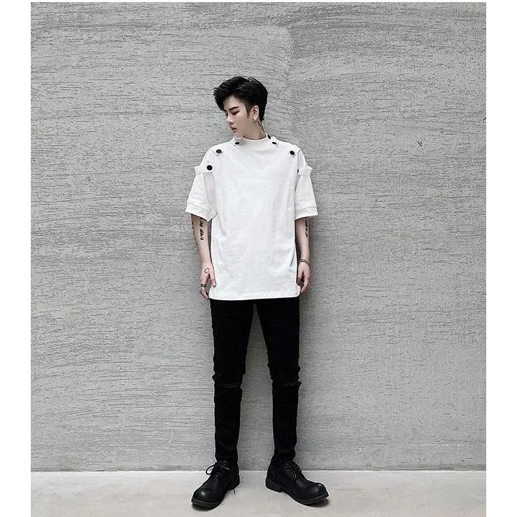 Áo thun Stee nút vai SOSO CVC - Giá sỉ Unisex