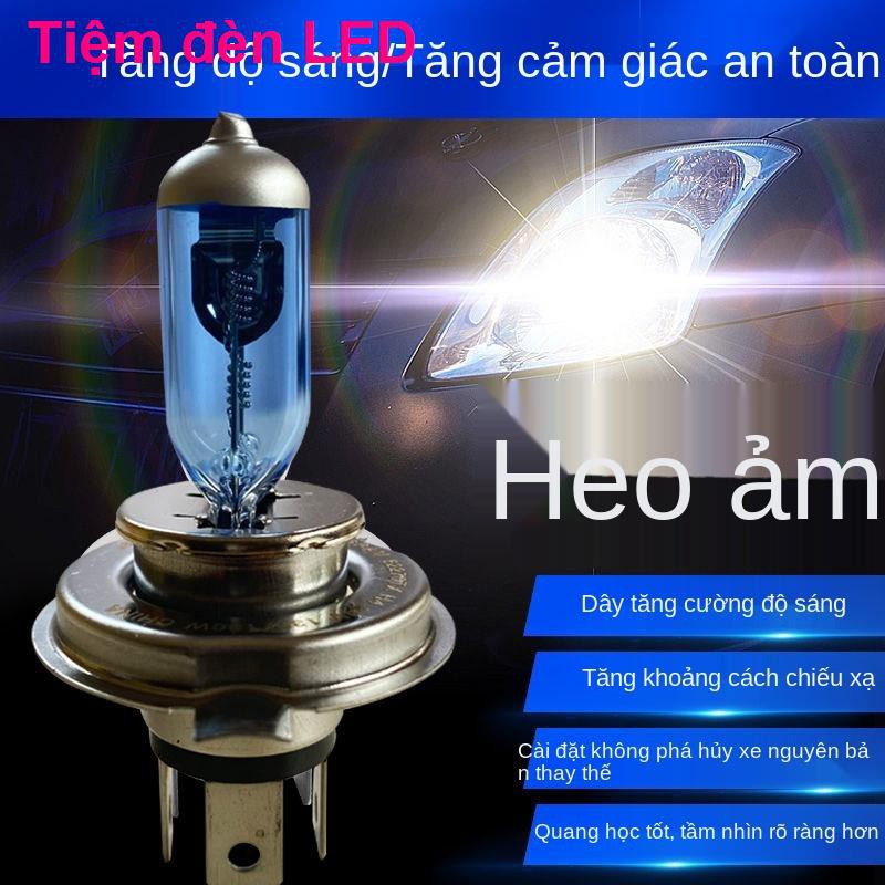 bóng đèn halogen chiếu sáng trắng ô tô h4 pha 12v siêu chùm tia thấp và cao tích hợp h1H73 tăng Xenon