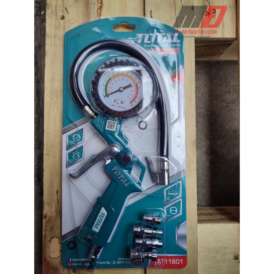 TAT11601 VÒI BƠM LỐP XE Ô TÔ  DÙNG KHÍ TOTAL