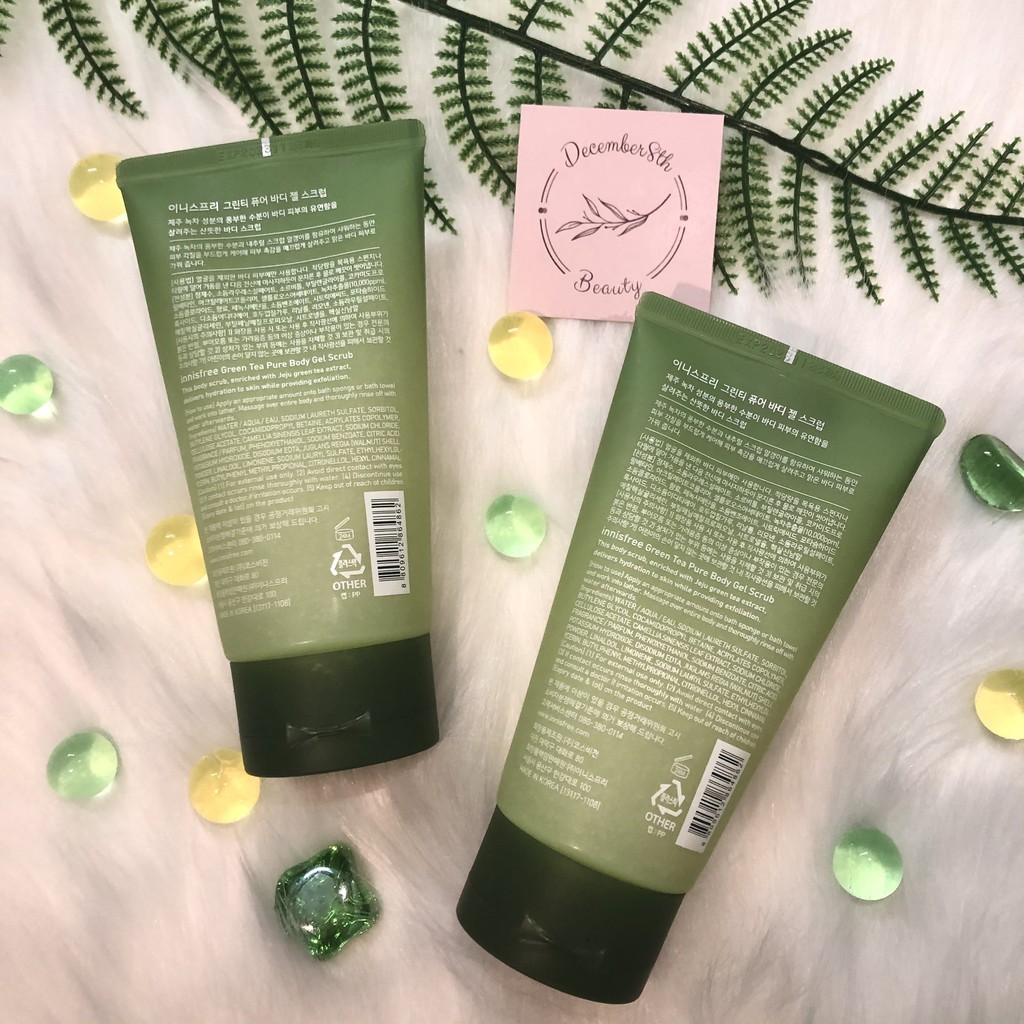 Gel Tẩy Tế Bào Chết Toàn Thân Innisfree Green Tea Pure Body Gel Scrub 150ml