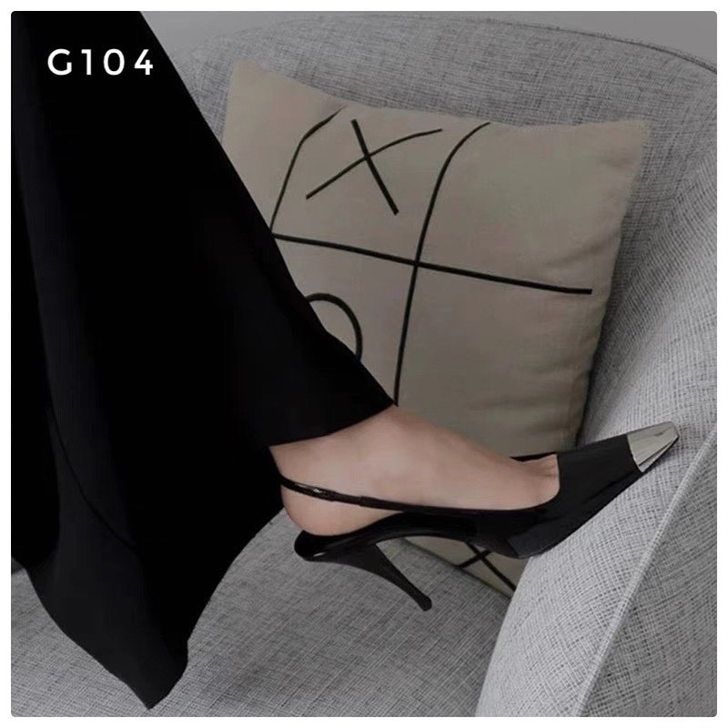 Giày cao gót mũi bạc G104