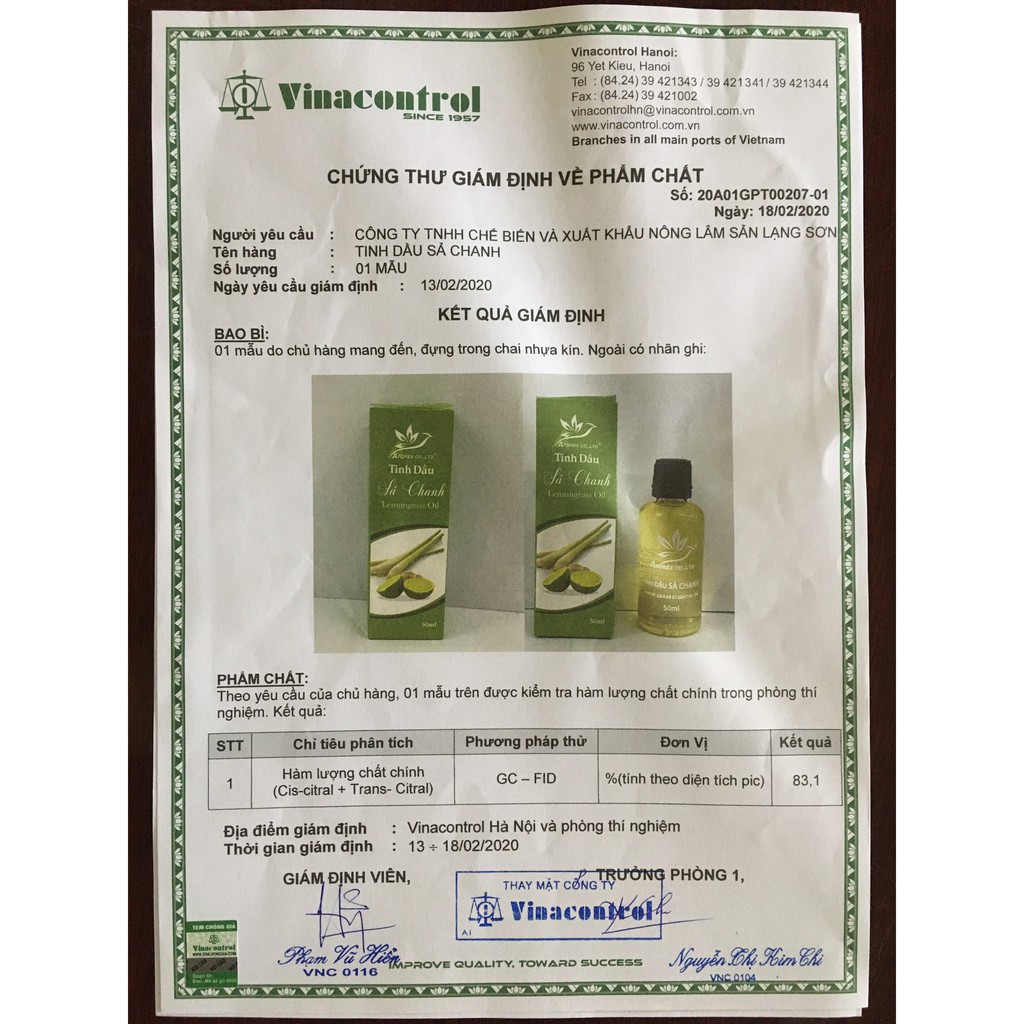 Tinh dầu Sả chanh Lemongrass AFOREX nguyên chất đuổi côn trùng, ruồi muỗi 10ml, 20ml, 50ml