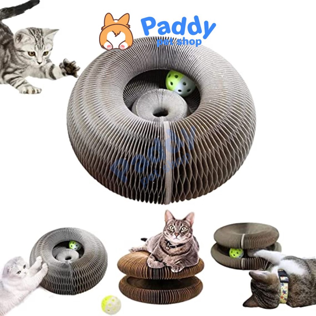 Cào Móng Giấy Magic Xoay Tròn Đồ Chơi Cho Mèo