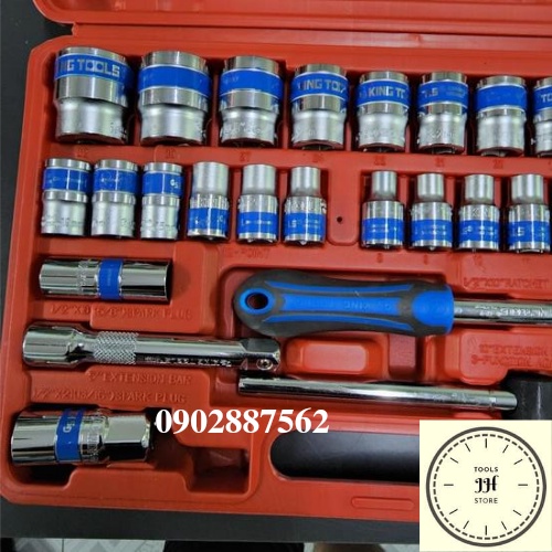 Bộ tuýp khẩu 32 chi tiết kingtools hàng tiêu chuẩn đức (8-32mm)