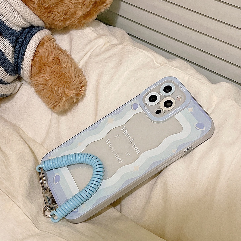 Ốp lưng iphone ốp Điện Thoại Trong Suốt Hình Hành Tinh Có Dây Đeo Cho iPhone 14 13 12 11 PROMAX XS XR XSMAX SE2020