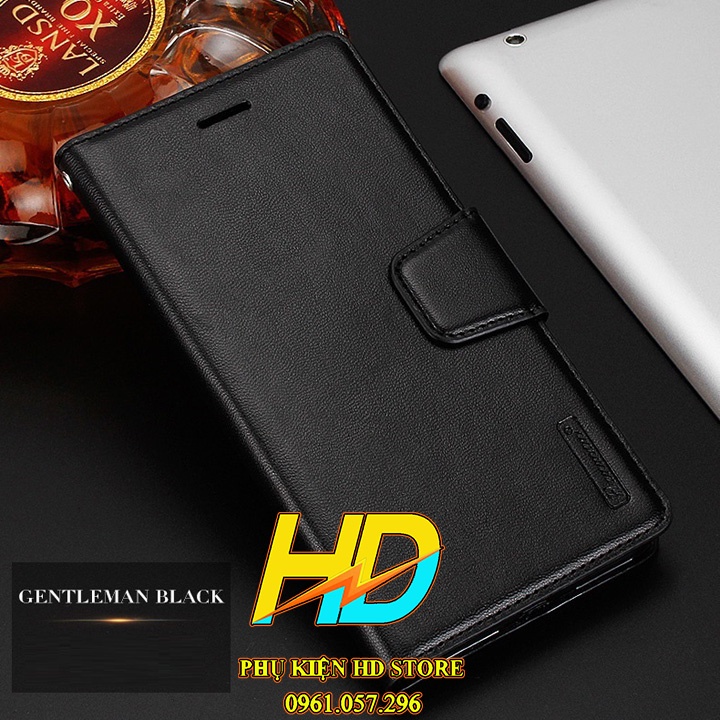 Bao da dạng ví SamSung Galaxy S23 Ultra, S22 Ultra, S21 FE, S20 FE hiệu Hanman cao cấp có quai cài, khe đựng card