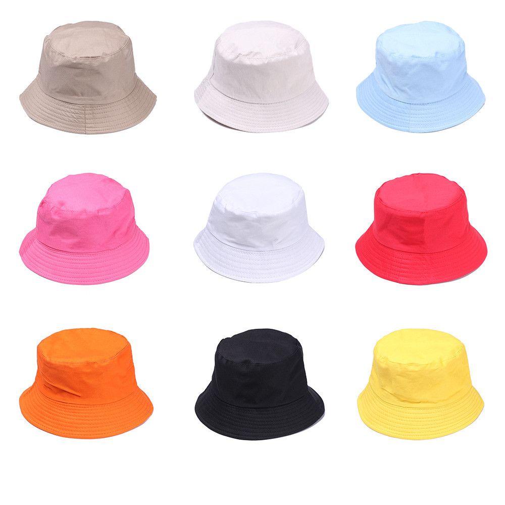 ❈BEAUTY❈ Fashion Bucket Hat Casual Sun Caps Fisherman Cap Women Men Outdoor Sunscreen Summer Cotton Candy Color/Multicolor
