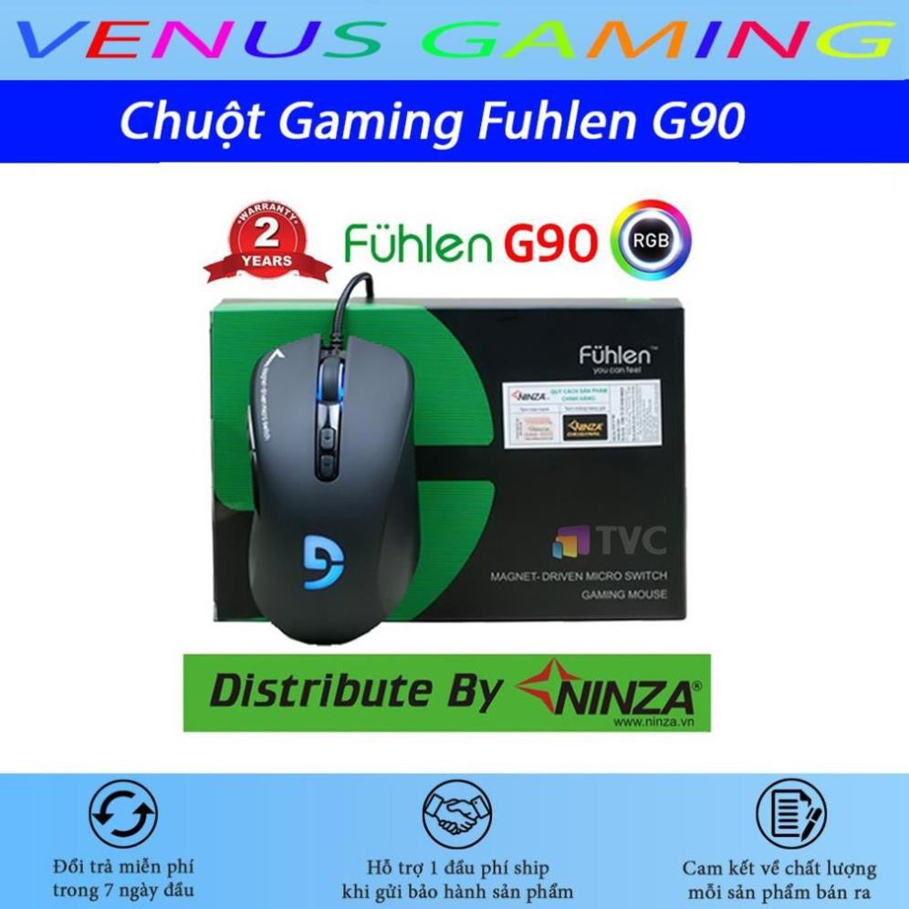 Chuột Gaming Fuhlen G90 - Độ bền bất tử  - Chính hãng Fuhlen - Tem Ninza chống hàng giả - Bảo hành 24 tháng