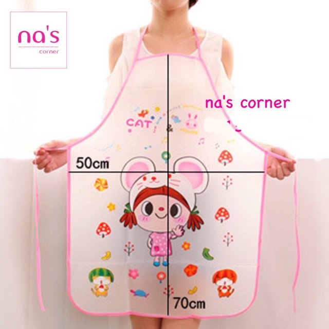 Tạp dề chống thấm dễ thương tiện dụng rửa chén, rửa rau...