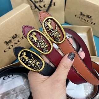 Thắt lưng nữ Coach đầu khoá logo xe ngựa kéo
