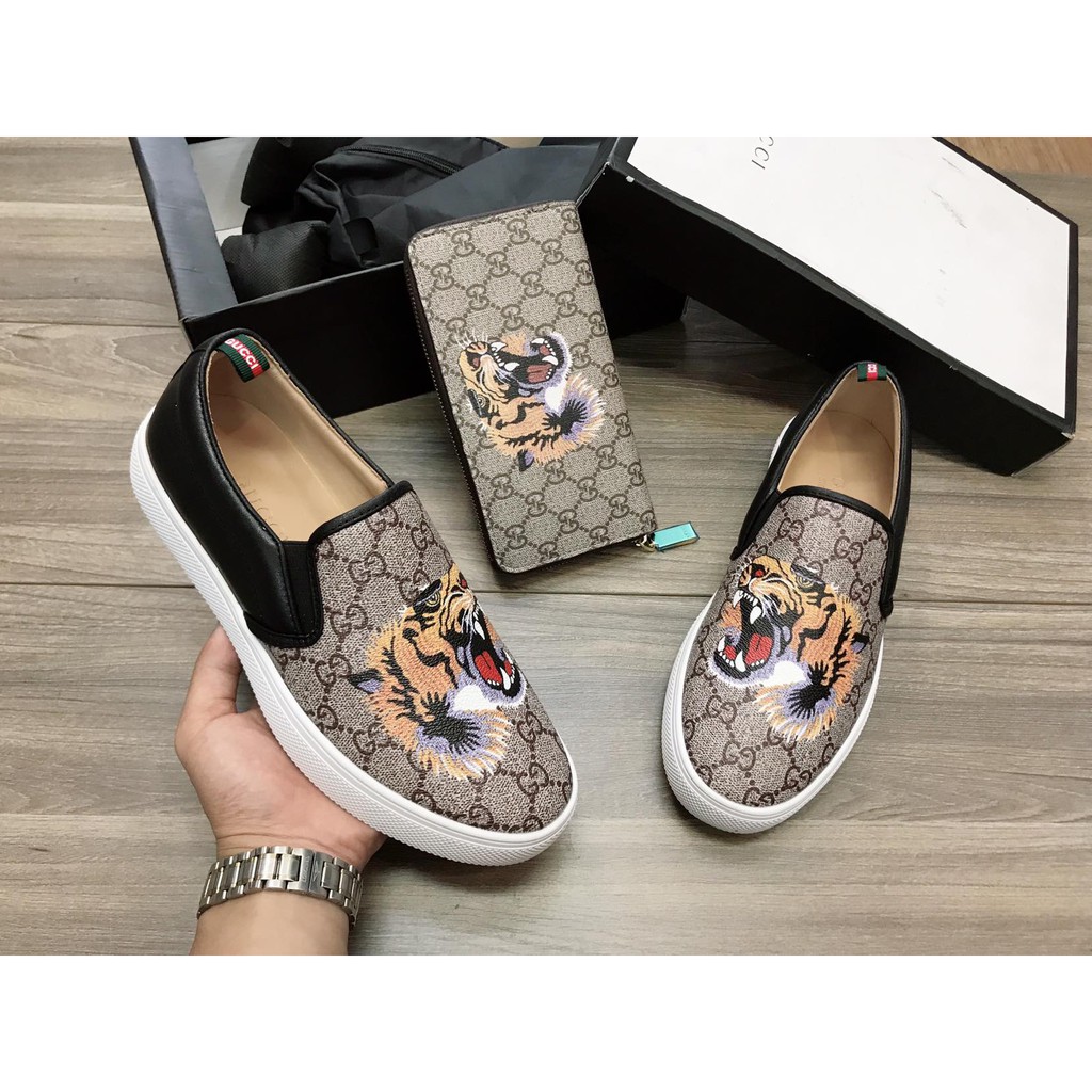 GIẦY SLIPON GÚC CHÌ HỌA TIẾT FULLBOX .